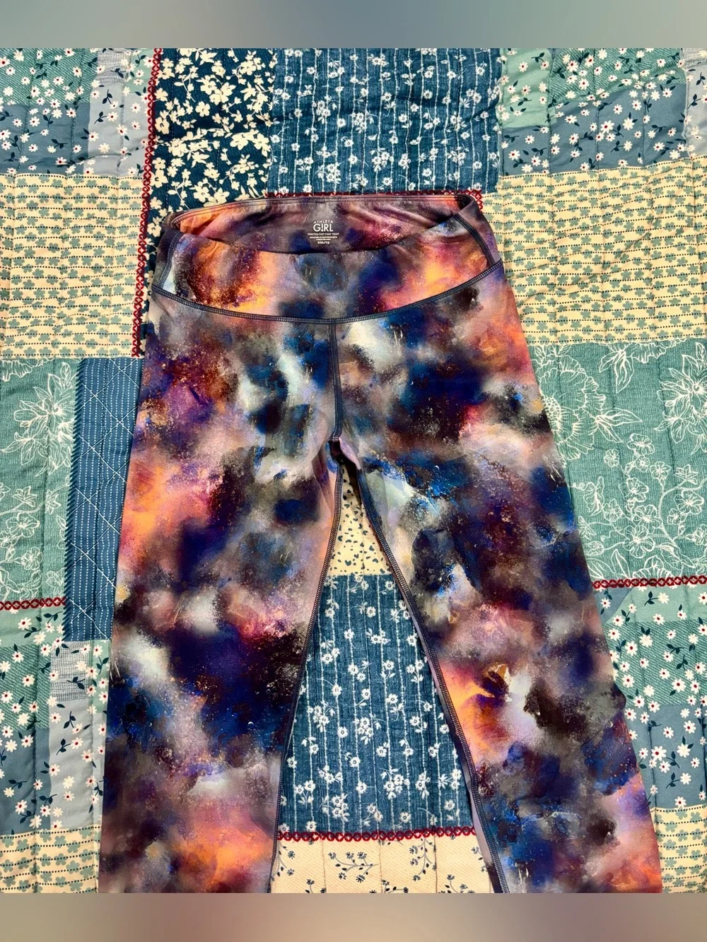 Athleta Girl Galaxy print Tank set with Leggings